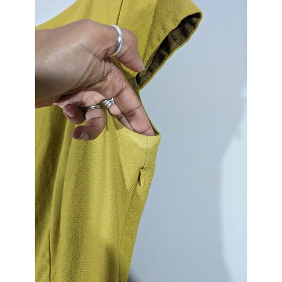 Boden Finsbury Green Wool Fit N Flare Midi Classic Dress Women Size 8 Regular - Picture 8 of 8